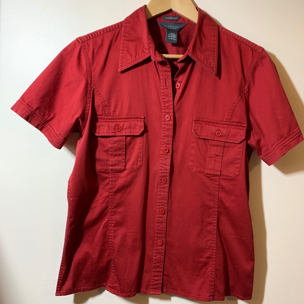 Dark Red Button Down